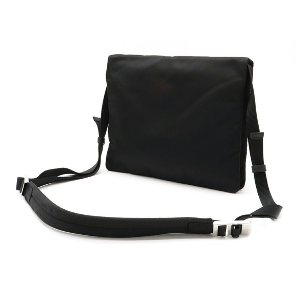 Prada Nero Shoulder Diagonal Black Bag Nylon Leather - Picture 1 of 7